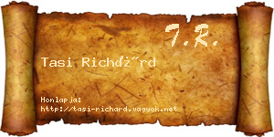 Tasi Richárd névjegykártya